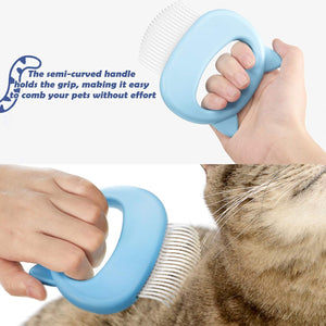 3 Pieces Cat Comb Pet Hair Removal Comb Cat Massage Comb Pet Hair Shedding Brush Pet Fur Grooming Brush for Cats and Dogs to Remove Matted Tangled Fur, Loose Hair (Blue)