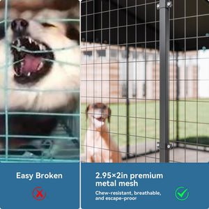 Dog Kennel Outdoor Heavy Duty Chicken Run with Rain Cover